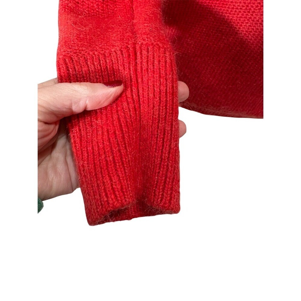 Banana Republic Sweater Womens Size M Red Boat Neck Pullover Knit Long - Picture 3 of 8